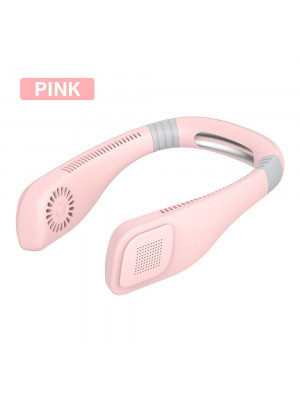 Mini Fan Neckband Bladeless Lazy Neck Hanging Cooler USB Rechargeable Portable