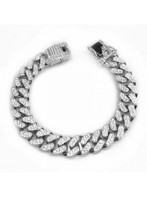 Mens Iced Out Diamond Thick Miami Cuban Link Chain Necklace Hip Hop Jewelry UK