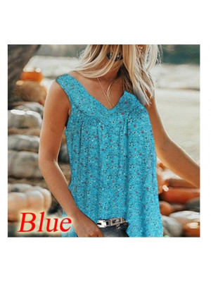 Plus Size Womens Sleeveless Floral Vest Tops Ladies Casual Tank Blouse Shirt Tee