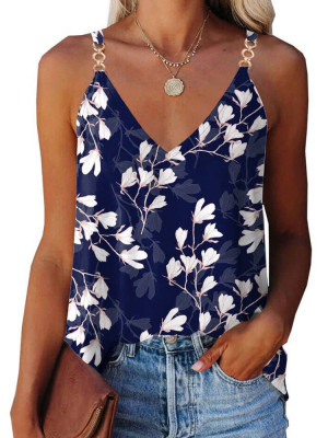 Sexy Womens V-neck Cami Floral Vest Tank Top Ladies Sleeveless Camisole T Shirt