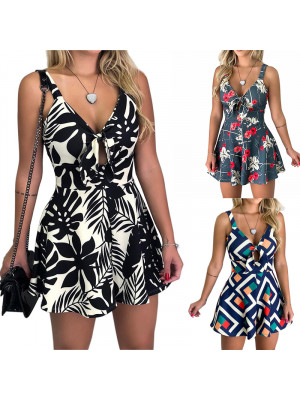 Womens Holiday Summer Beach Mini Jumpsuit Romper Ladies Shorts Playsuit dress