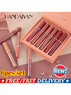 HANDAIYAN 6 PCS Liquid Lipstick Lip Gloss Matte Long Lasting Makeup Beauty ❤AU❤