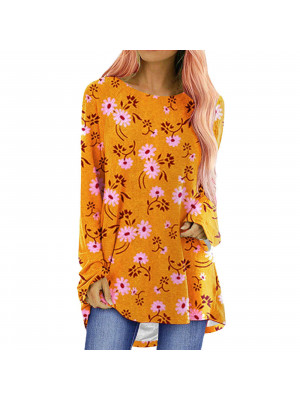 Womens Causal Print Tunic Tops Long Sleeve Blouse Ladies Baggy Halloween T Shirt