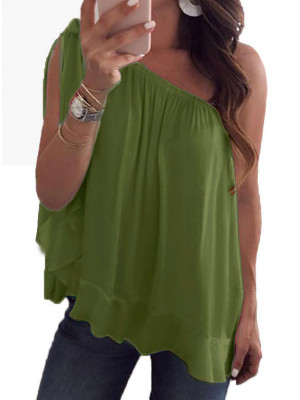 Plus Size Ladies Summer Chiffon Sleeveless T Shirt Blouse Womens Loose Vest Tops