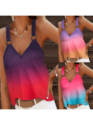 Womens Sleeveless Loose Tank Top Blouse Ladies Summer Vest T Shirt Casual Tee