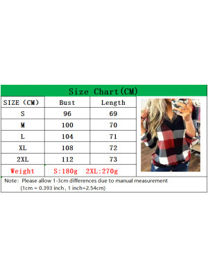 Womens Lace Stitching V Neck Tops Blouse Ladies Plaid Long Sleeves Casual Shirts