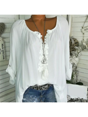 Women V Neck Top Blouse Ladies Short Sleeves Casual Boho Floral Shirts Plus Size