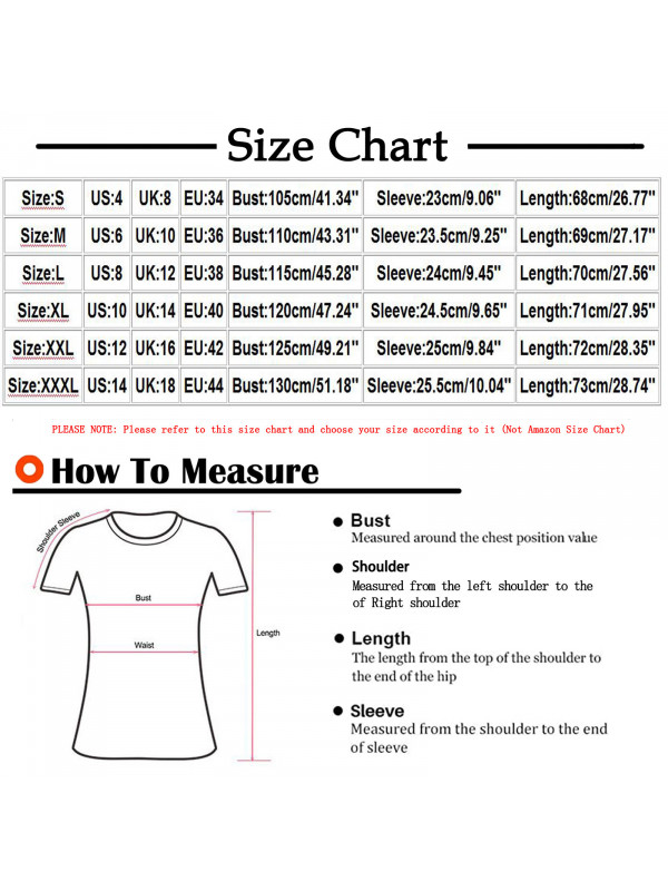 Womens Crew Neck Tops Tee Ladies Short Sleeves Casual Pullover T Shirts Blouse