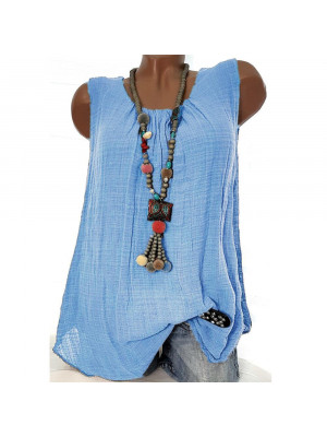 Womens Holiday Ladies Shirt Blouse Tee Vest Loose Summer Cami Casual Boho Tops