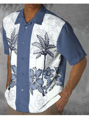 Hawaiian Mens Summer Tops Button Beach Holiday Short Sleeve Blouse T-Shirts