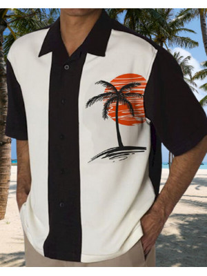 Hawaiian Mens Summer Tops Button Beach Holiday Short Sleeve Blouse T-Shirts