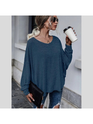 Womens Casual T Shirt Lacing Pullover Blouse Ladies Loose Long Sleeve Tops Tee