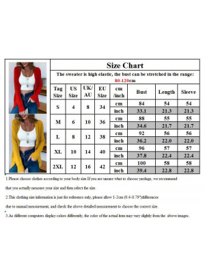 Womens V Neck Cardigan Ladies Knit Button Long Sleeves Knitted Sweater Coat Tops