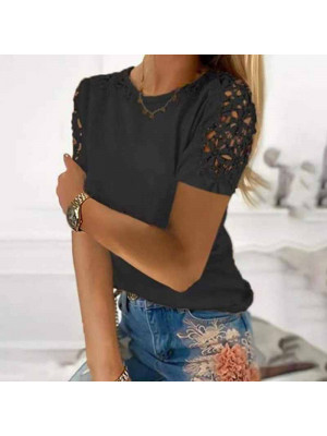 Women Floral Loose Blouse Ladies V Neck Tops Loose T Shirts Holiday Plus Size