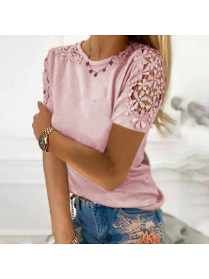 Women Floral Loose Blouse Ladies V Neck Tops Loose T Shirts Holiday Plus Size