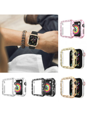 For Apple Watch 4 3 2 1 Glitter Bling Crystal Diamonds Bumper Case Cover Shell UK