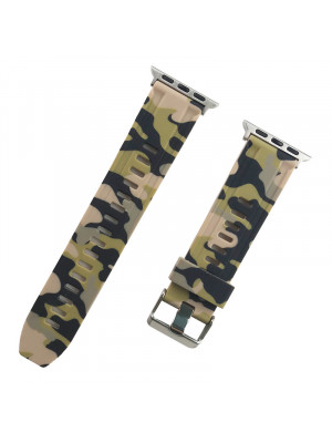 Camouflage Printed Silicone Watch Band Wrist Strap Belt For iWatch 38 40 42 44mm