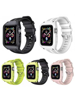 For Apple Watch 38mm 40mm 42mm  Silicone Smart Watch Protector Bumper Band Strap