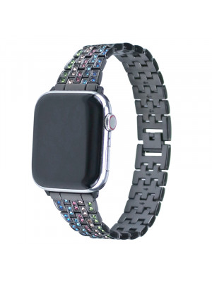 Women Bling Diamond Metal Strap Band For Apple Watch Strap Series 38 40 42 44 mm