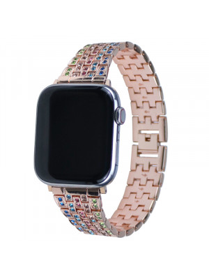 Women Bling Diamond Metal Strap Band For Apple Watch Strap Series 38 40 42 44 mm