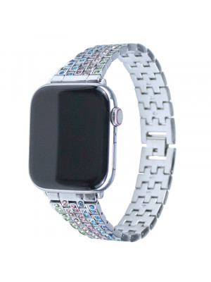 Women Bling Diamond Metal Strap Band For Apple Watch Strap Series 38 40 42 44 mm