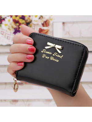 Women Bowknot Small Coin Purse Card Zipper Wallet Holder Mini Bag Handbag Clutch