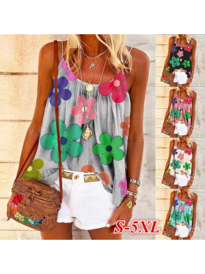 Womens Swing Vest Sleeveless Cami Top Ladies Strappy Flared Tops Shirt