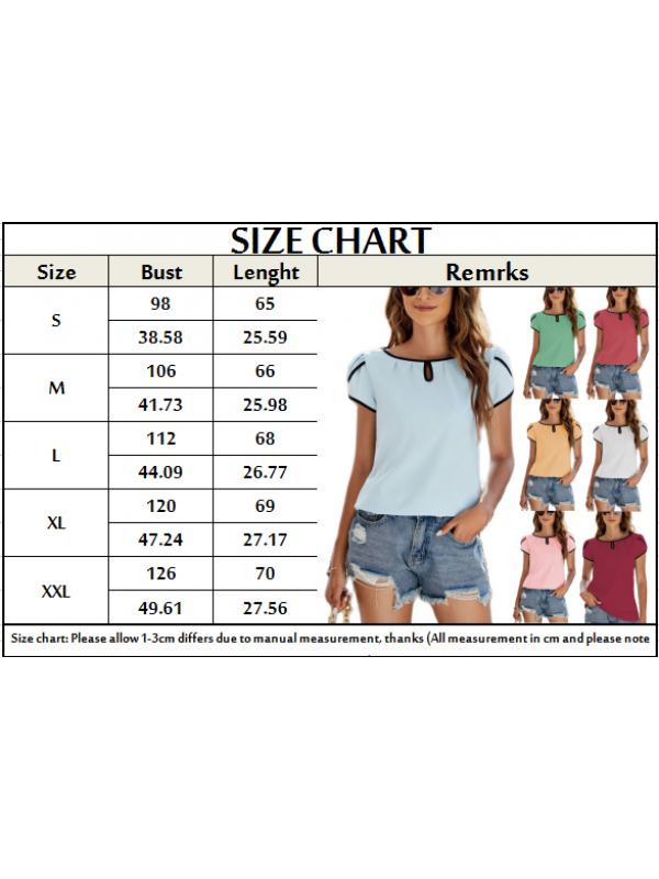 Womens Crew Neck Short Sleeve Blouse Pullover Ladies Casual Loose T-shirt Tops