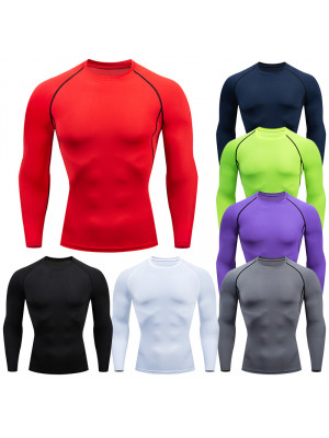 Mens Breathable T Shirt Wicking Cool Dry Running Gym Top Sports Compression New