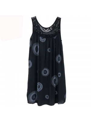 Womens Summer Dress Ladies Beach V Neck Sleeveless Vest Print Dresses Sundress