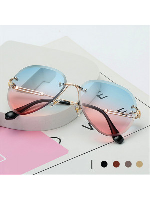 Women Ladies Designer Polarized Sunglasses Driving Eyewear UV400 Lens Rimless UK