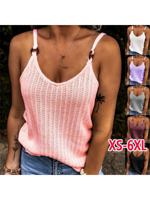 Womens Sleeveless Loose Vest T Shirt Ladies Summer Cami Camisole Blouse Tops Tee