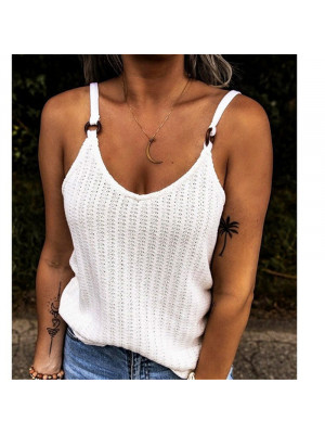 Womens Sleeveless Loose Vest T Shirt Ladies Summer Cami Camisole Blouse Tops Tee