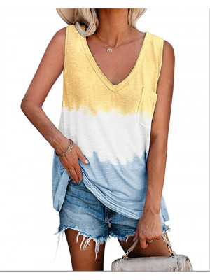 Women Sleeveless Stripe Vest T Shirt Ladies Summer Cami Camisole Blouse Tops Tee