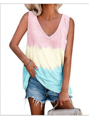 Women Sleeveless Stripe Vest T Shirt Ladies Summer Cami Camisole Blouse Tops Tee