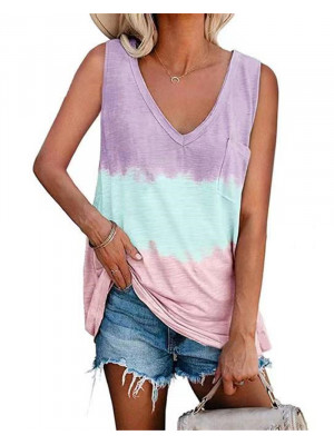 Women Sleeveless Stripe Vest T Shirt Ladies Summer Cami Camisole Blouse Tops Tee