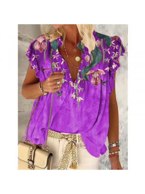 Plus Size Womens Sleeveless Floral Vest Tops Ladies Casual Tank Blouse Shirt Tee