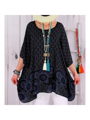 Plus Size Women Boho Loose Tunic Dress Ladies Summer Beach Baggy Kaftan Dress UK