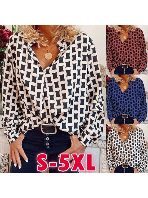 Plus Size Women Summer Short Sleeve T Shirt Ladies Blouse Pullover Tops Tee Dot