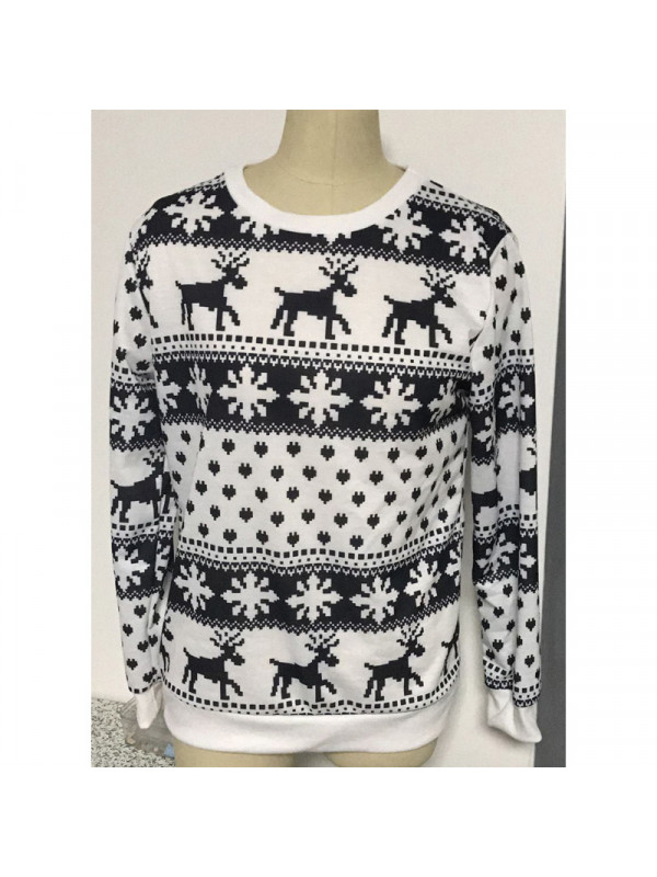 Womens Christmas Knit Sweater Pullover Sweater Shirt Jumper Blouse Tops Xmas UK