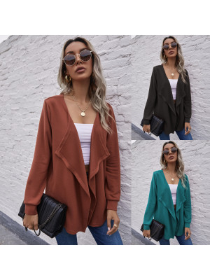 Womens Casual Long Sleeve Outwear Tops Ladies Cardigan Jacket Coat Autumn Winter