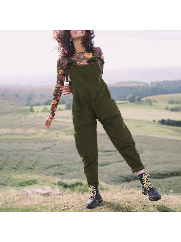 Womens Casual Loose Playsuit Ladies Jumpsuit Baggy Overalls Strappy Trousers