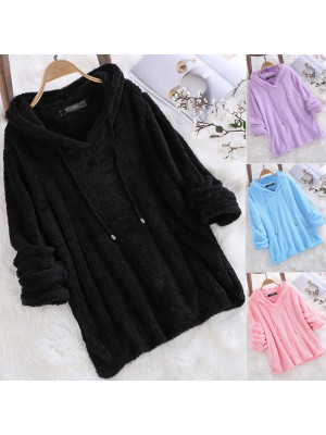 Ladies Snuggle Fleece Bed Jacket Novelty Lounge Tops Hoodie Jumper Nightwear HOT