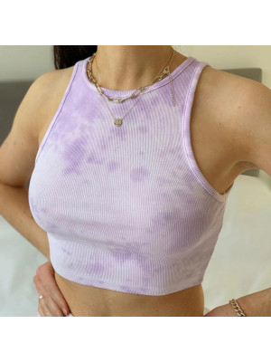 Women Tie Dye Print Loose Tank T Shirt Tops Ladies Summer Sleeveless Blouse Vest