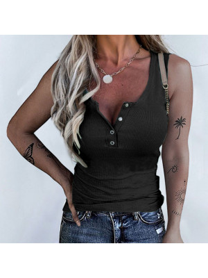 Womens Sleeveless Vest T Shirt Blouse Ladies Sexy V Neck Slim Casual Tank Tops