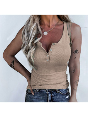 Womens Sleeveless Vest T Shirt Blouse Ladies Sexy V Neck Slim Casual Tank Tops