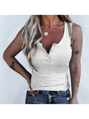 Womens Sleeveless Vest T Shirt Blouse Ladies Sexy V Neck Slim Casual Tank Tops