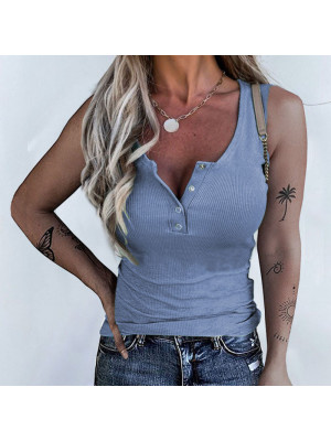 Womens Sleeveless Vest T Shirt Blouse Ladies Sexy V Neck Slim Casual Tank Tops