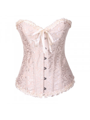 Women Sexy Lace Bustier Basque Corset Lingerie Burlesque Top Costume Fancy Dress