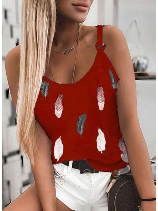 Plus Size Women Summer Beach Boho Tank Tops Blouse Holiday Ladies Casual Vest